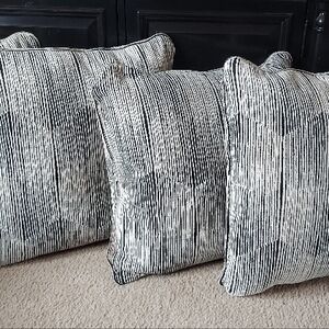 Elegant Black and White Accent Pillows